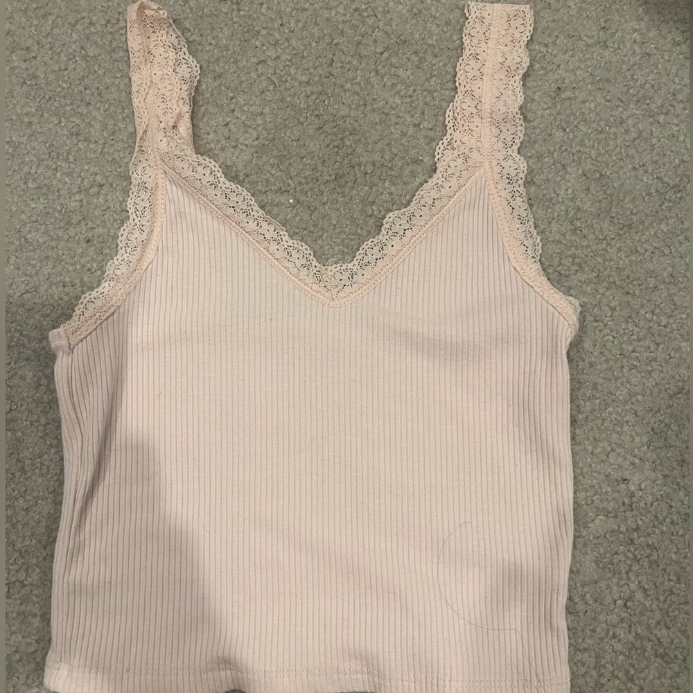 Aerie pink lace tank